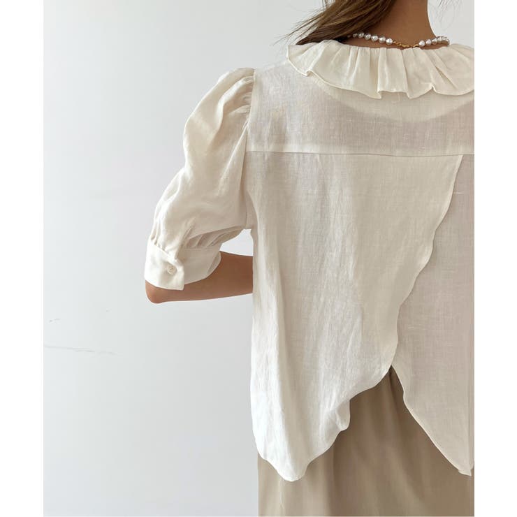 フリルスリットブラウス | by muni:r | 詳細画像17 