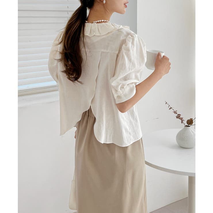 フリルスリットブラウス | by muni:r | 詳細画像2 