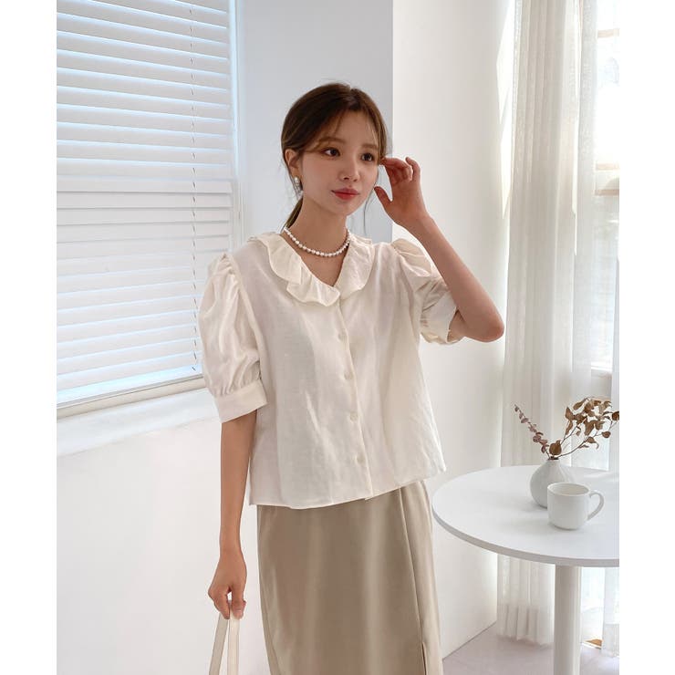 フリルスリットブラウス | by muni:r | 詳細画像4 