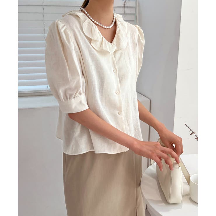 フリルスリットブラウス | by muni:r | 詳細画像5 