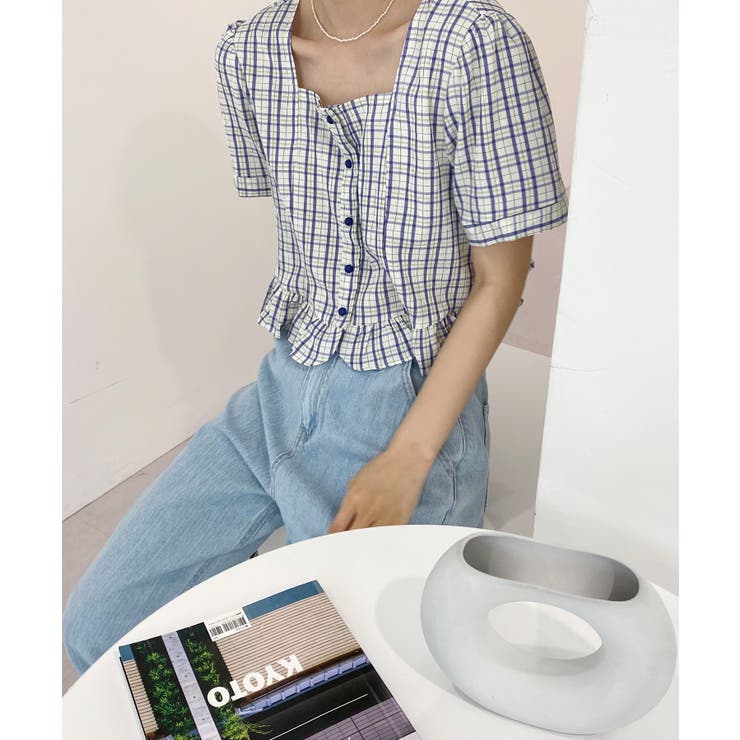 ラブリーチェックフリルブラウス | by muni:r | 詳細画像12 