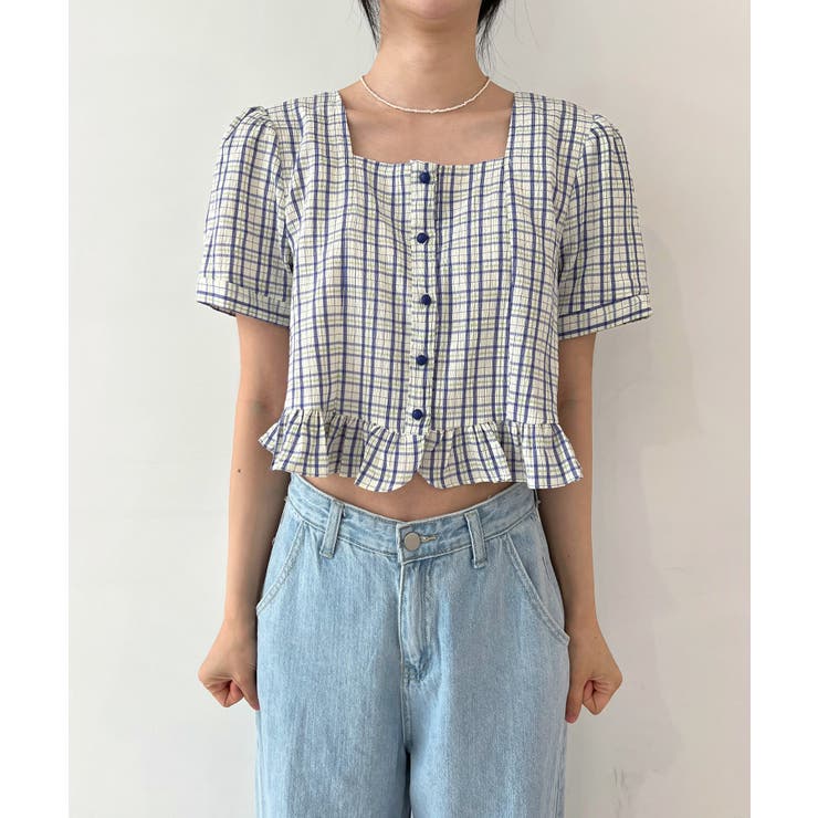 ラブリーチェックフリルブラウス | by muni:r | 詳細画像14 