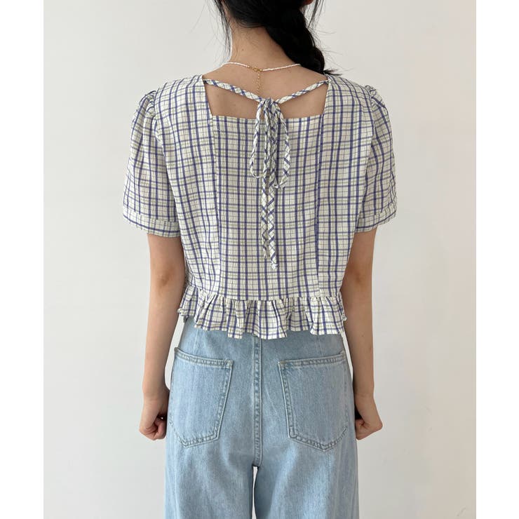 ラブリーチェックフリルブラウス | by muni:r | 詳細画像16 