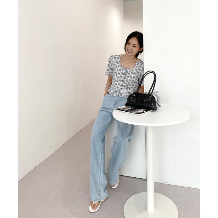 ラブリーチェックフリルブラウス | by muni:r | 詳細画像3 