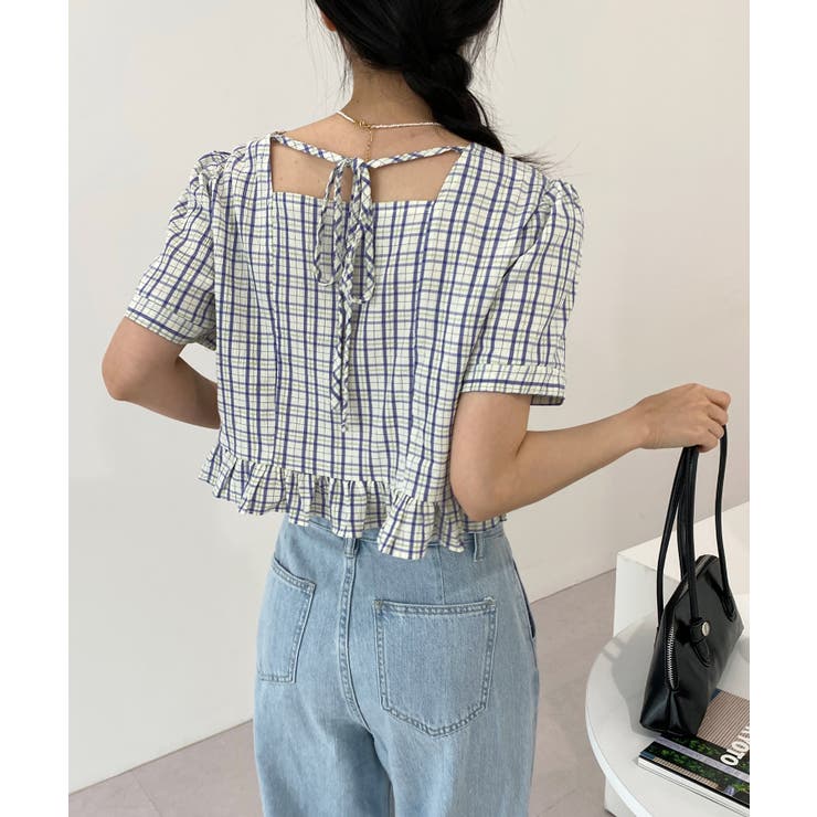 ラブリーチェックフリルブラウス | by muni:r | 詳細画像7 