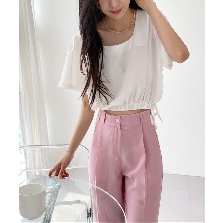 スクエアサイドリボンブラウス | by muni:r | 詳細画像3 