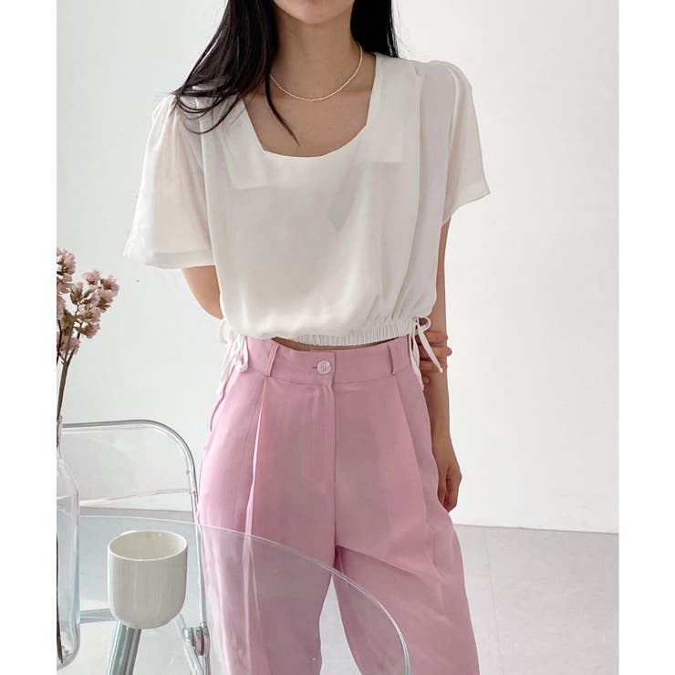 スクエアサイドリボンブラウス | by muni:r | 詳細画像7 