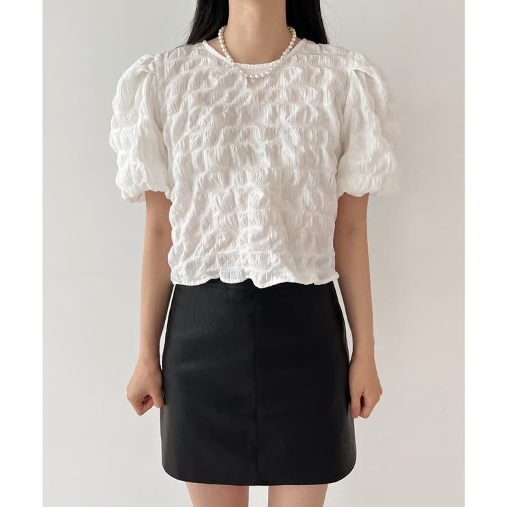 バックリボンポイントエンボスブラウス | by muni:r | 詳細画像16 