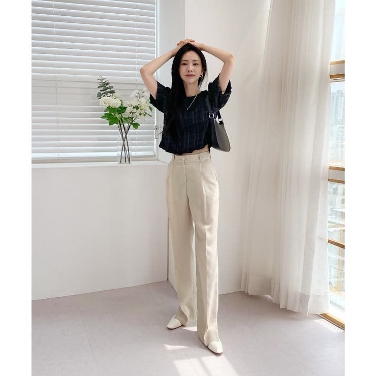 バックリボンポイントエンボスブラウス | by muni:r | 詳細画像35 