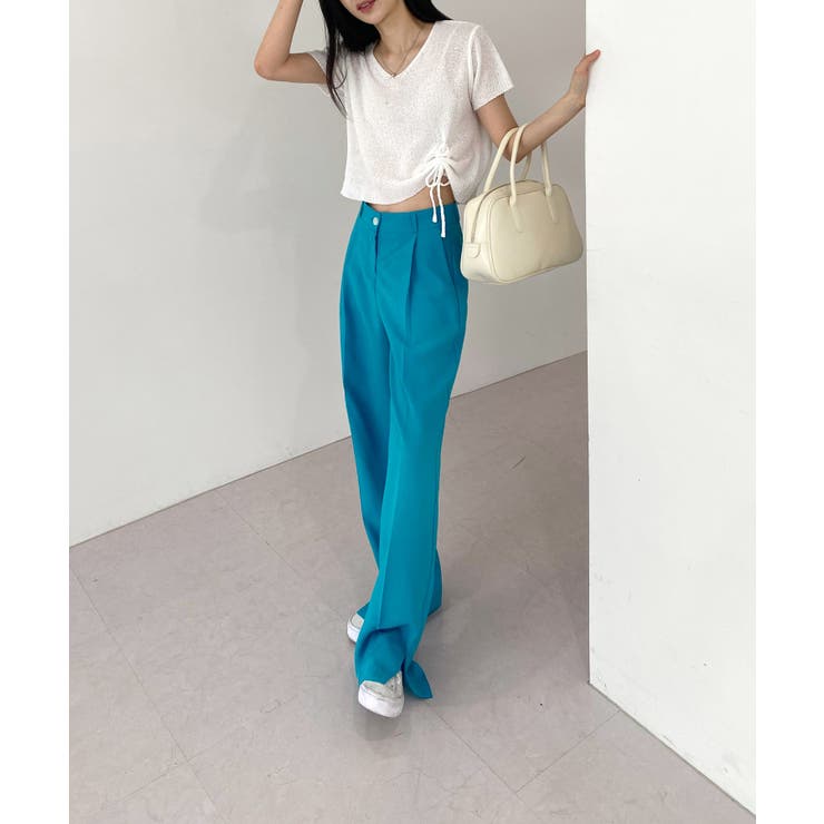 クロップシャーリングストラップニット | by muni:r | 詳細画像1 