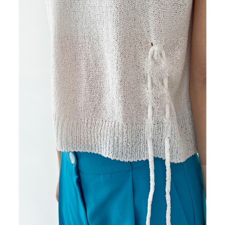 クロップシャーリングストラップニット | by muni:r | 詳細画像18 