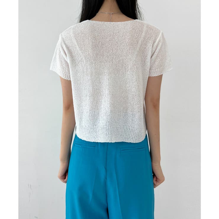 クロップシャーリングストラップニット | by muni:r | 詳細画像19 