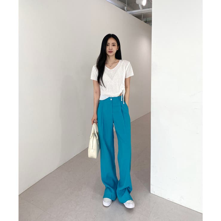 クロップシャーリングストラップニット | by muni:r | 詳細画像2 