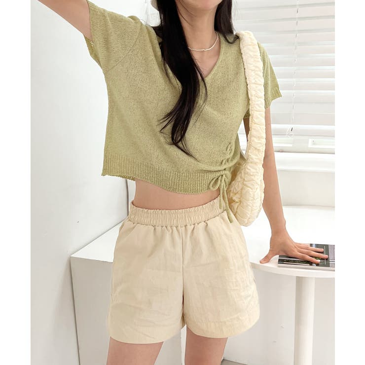 クロップシャーリングストラップニット | by muni:r | 詳細画像21 