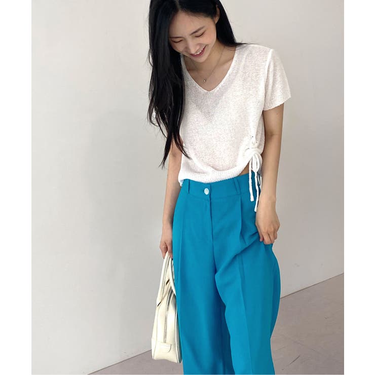 クロップシャーリングストラップニット | by muni:r | 詳細画像3 