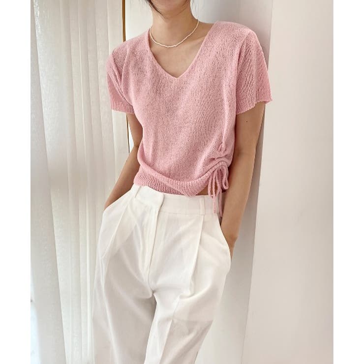 クロップシャーリングストラップニット | by muni:r | 詳細画像51 