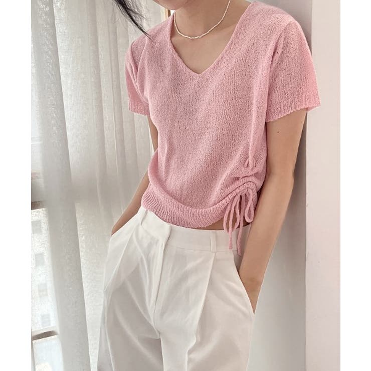 クロップシャーリングストラップニット | by muni:r | 詳細画像52 