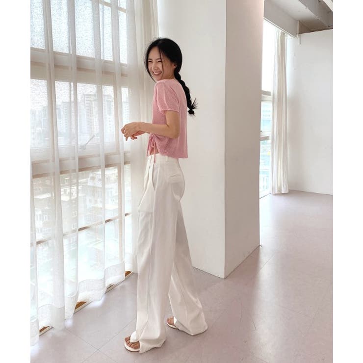 クロップシャーリングストラップニット | by muni:r | 詳細画像56 