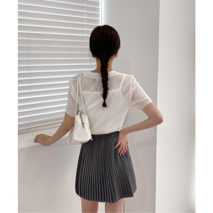 Vネックカラーリブニット | by muni:r | 詳細画像13 