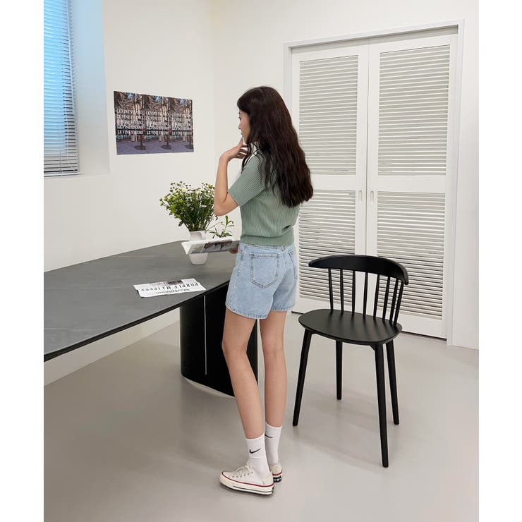 Vネックカラーリブニット | by muni:r | 詳細画像35 