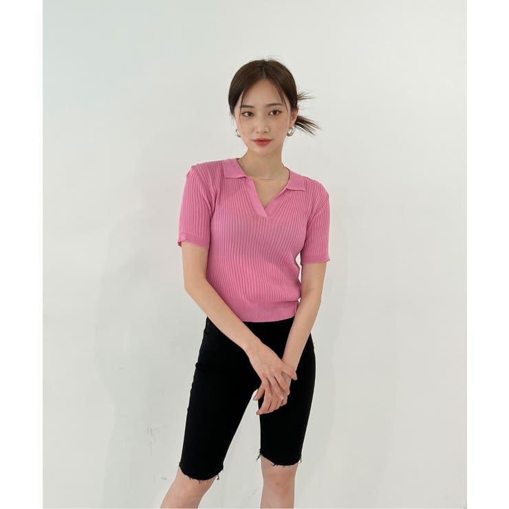 Vネックカラーリブニット | by muni:r | 詳細画像52 