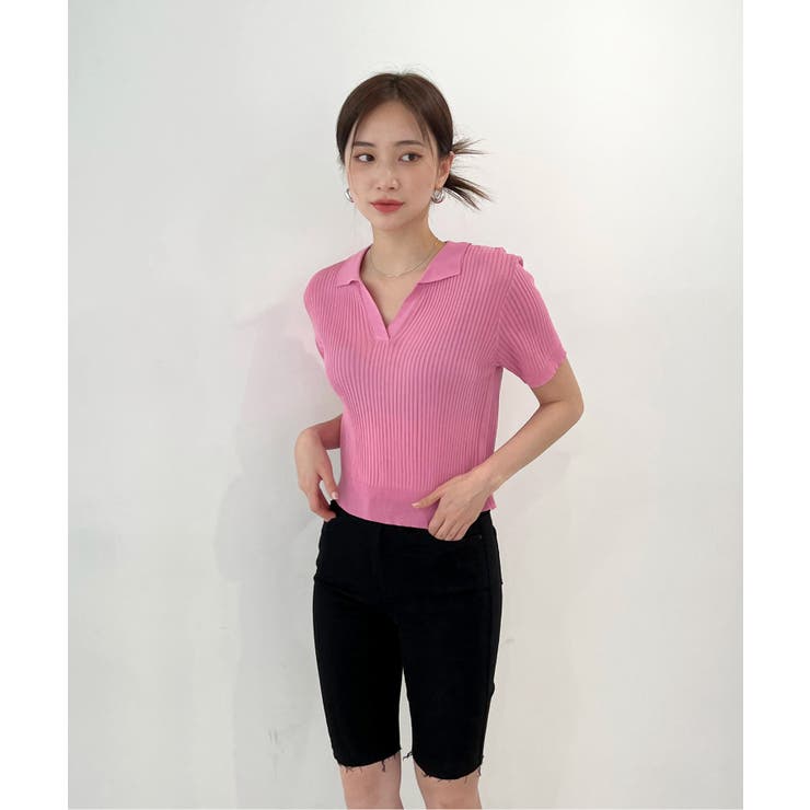 Vネックカラーリブニット | by muni:r | 詳細画像56 