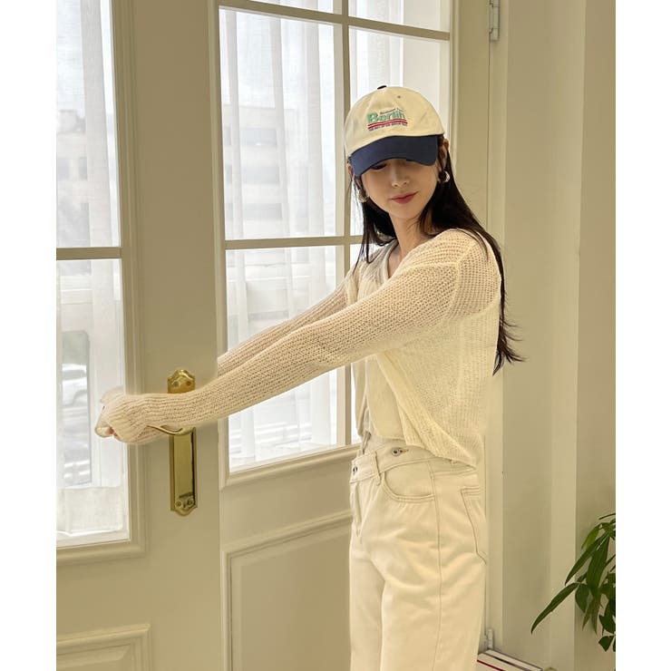 シースルーカラークロップドガーディガン | by muni:r | 詳細画像15 