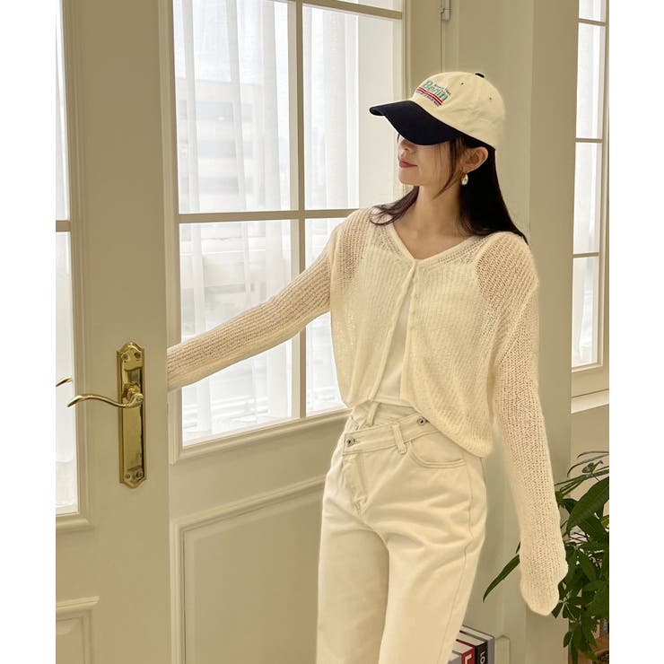 シースルーカラークロップドガーディガン | by muni:r | 詳細画像16 