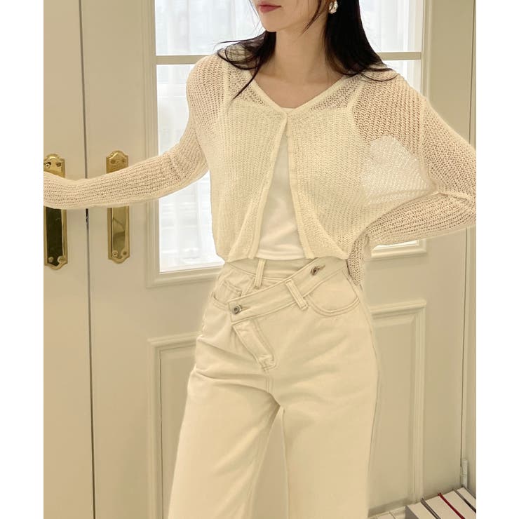 シースルーカラークロップドガーディガン | by muni:r | 詳細画像17 