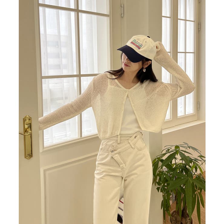 シースルーカラークロップドガーディガン | by muni:r | 詳細画像18 