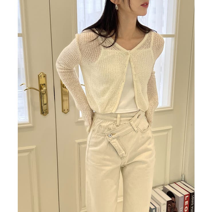 シースルーカラークロップドガーディガン | by muni:r | 詳細画像21 