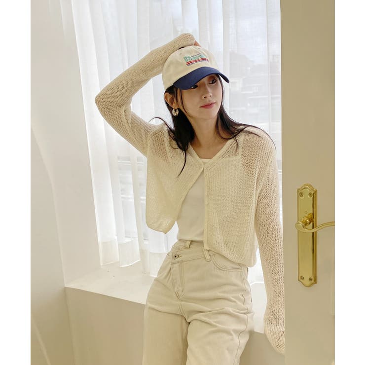 シースルーカラークロップドガーディガン | by muni:r | 詳細画像24 