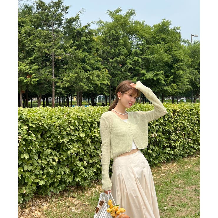 シースルーカラークロップドガーディガン | by muni:r | 詳細画像29 