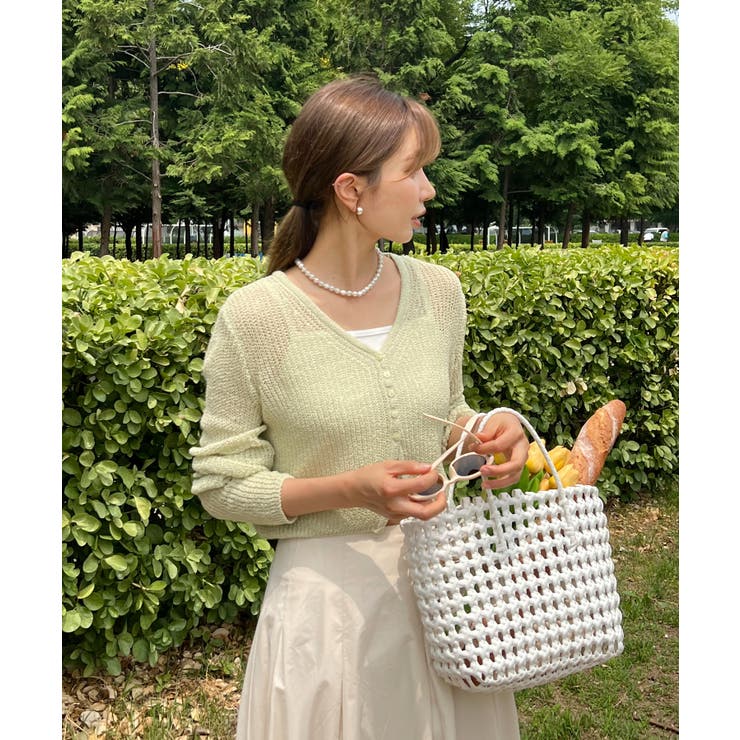 シースルーカラークロップドガーディガン | by muni:r | 詳細画像31 