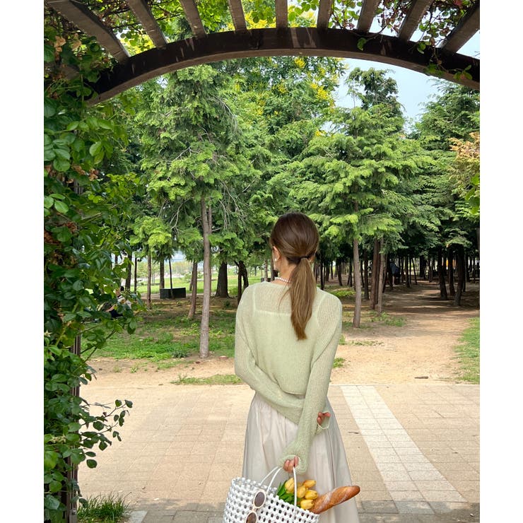 シースルーカラークロップドガーディガン | by muni:r | 詳細画像37 