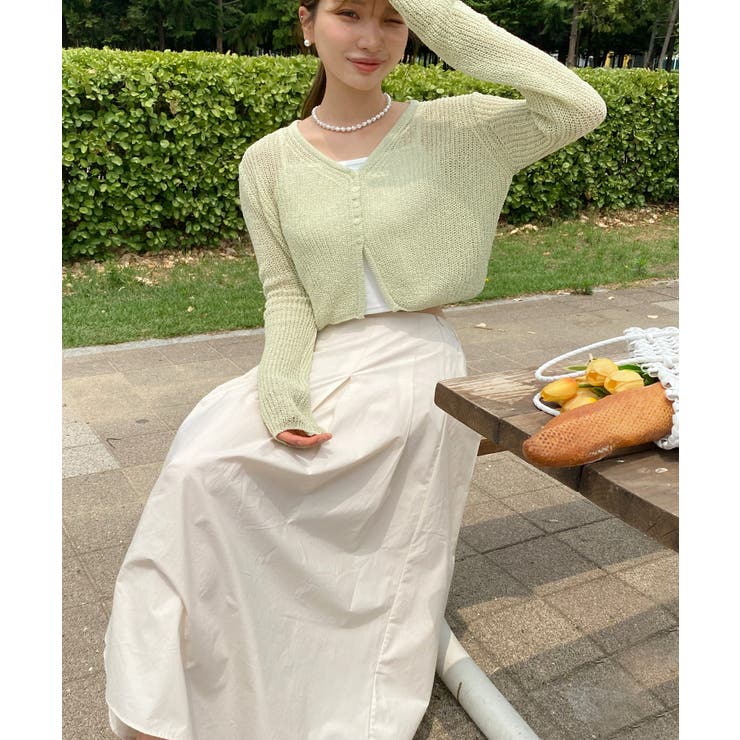 シースルーカラークロップドガーディガン | by muni:r | 詳細画像38 