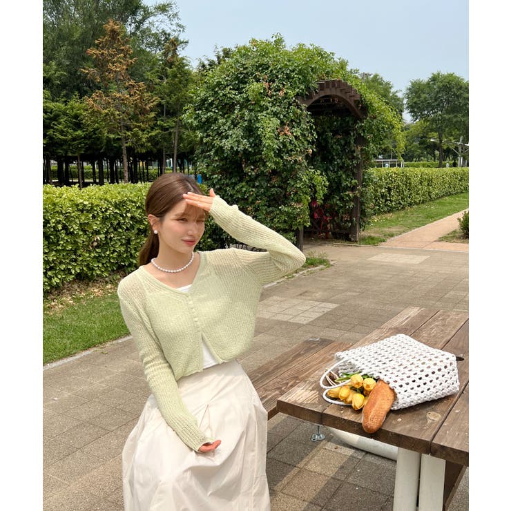 シースルーカラークロップドガーディガン | by muni:r | 詳細画像39 