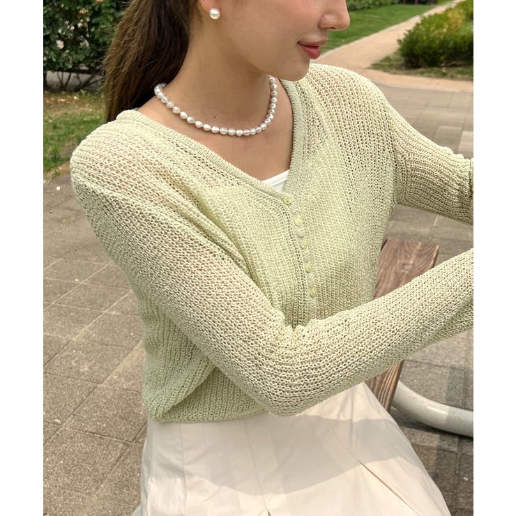 シースルーカラークロップドガーディガン | by muni:r | 詳細画像41 