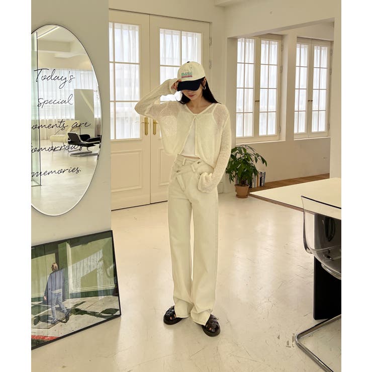 シースルーカラークロップドガーディガン | by muni:r | 詳細画像5 