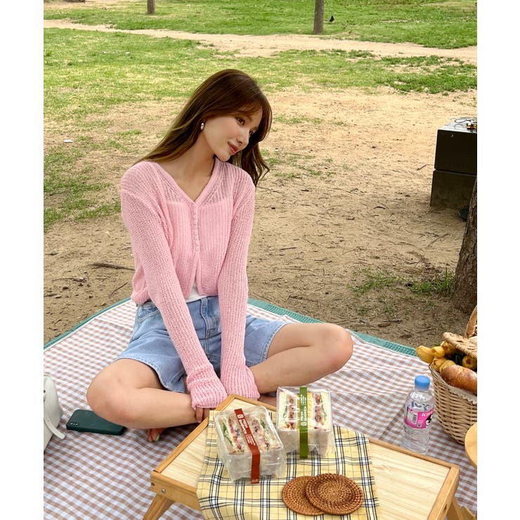 シースルーカラークロップドガーディガン | by muni:r | 詳細画像65 