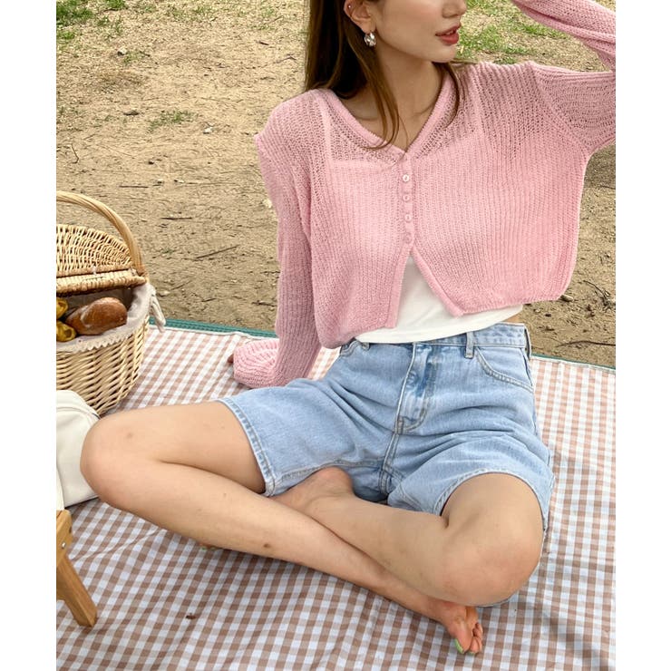 シースルーカラークロップドガーディガン | by muni:r | 詳細画像66 