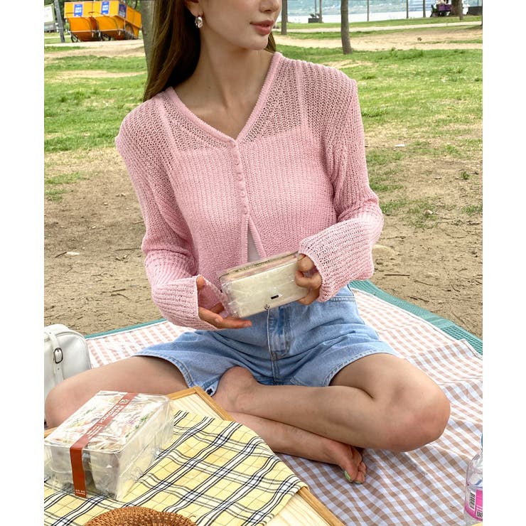 シースルーカラークロップドガーディガン | by muni:r | 詳細画像68 