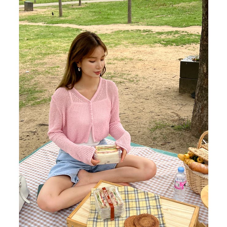 シースルーカラークロップドガーディガン | by muni:r | 詳細画像69 