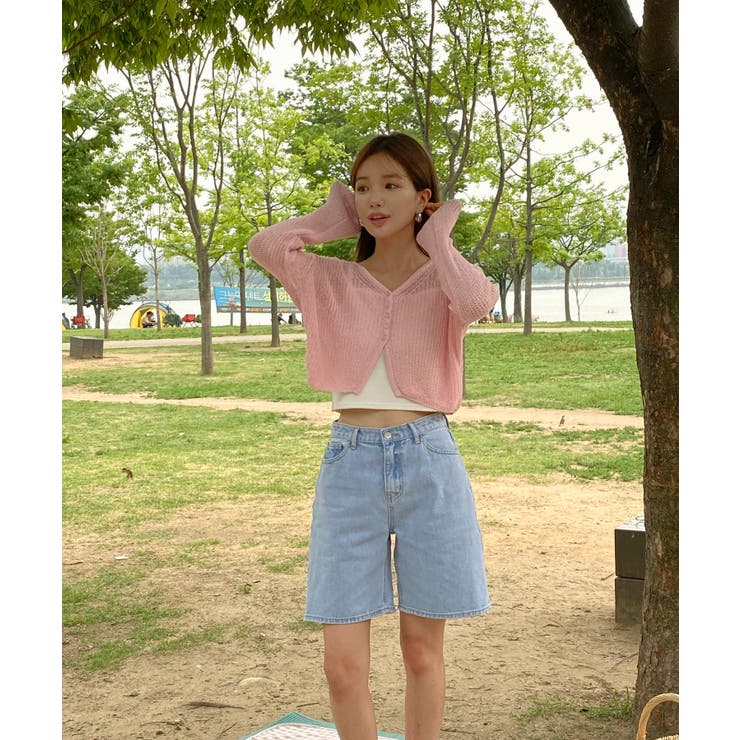 シースルーカラークロップドガーディガン | by muni:r | 詳細画像70 