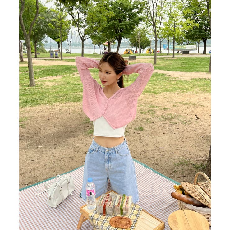 シースルーカラークロップドガーディガン | by muni:r | 詳細画像76 