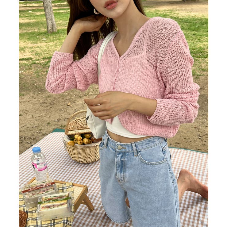 シースルーカラークロップドガーディガン | by muni:r | 詳細画像78 