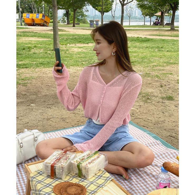 シースルーカラークロップドガーディガン | by muni:r | 詳細画像80 