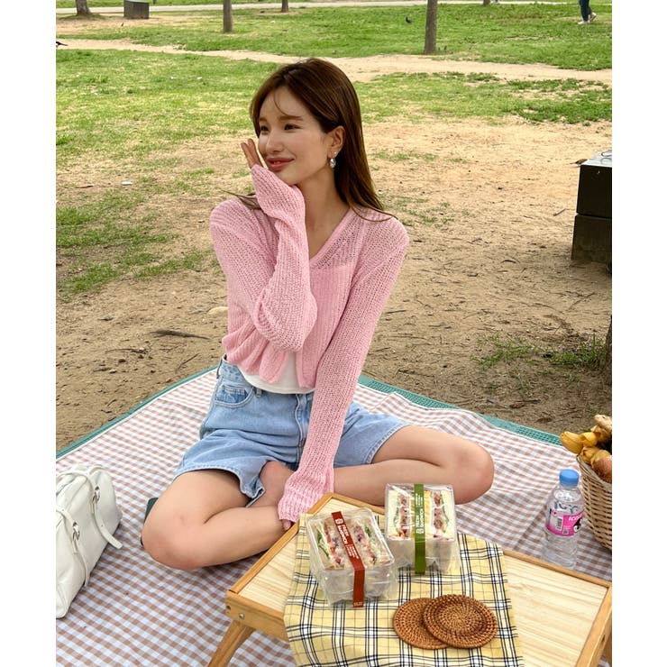 シースルーカラークロップドガーディガン | by muni:r | 詳細画像81 