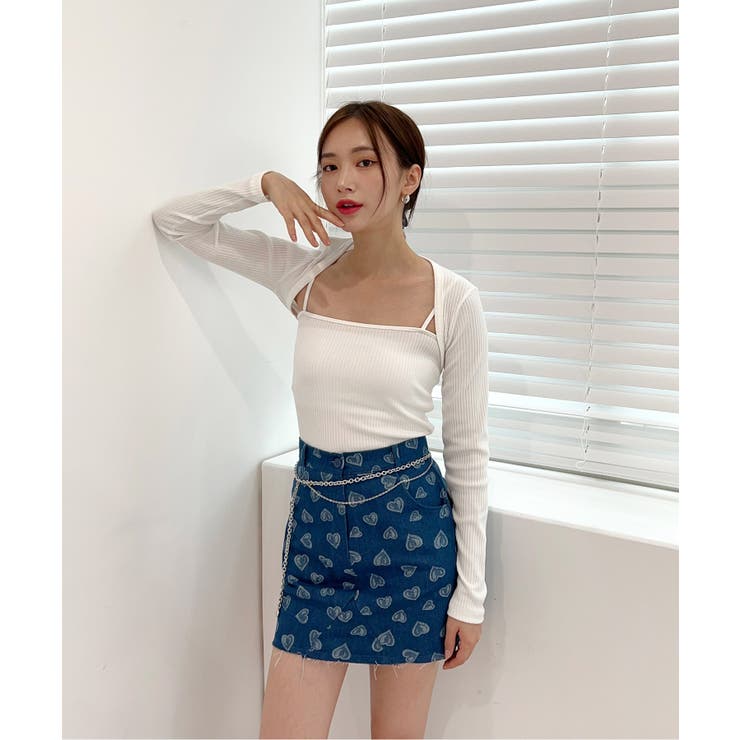 ラブリーハートデニムスカート | by muni:r | 詳細画像3 