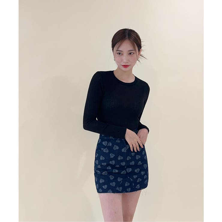 ラブリーハートデニムスカート | by muni:r | 詳細画像35 